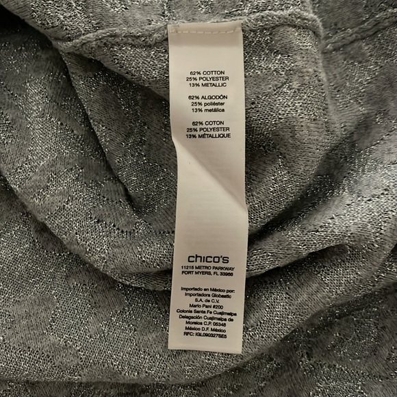 Weekends Chico’s silver hoodie - Picture 5 of 13